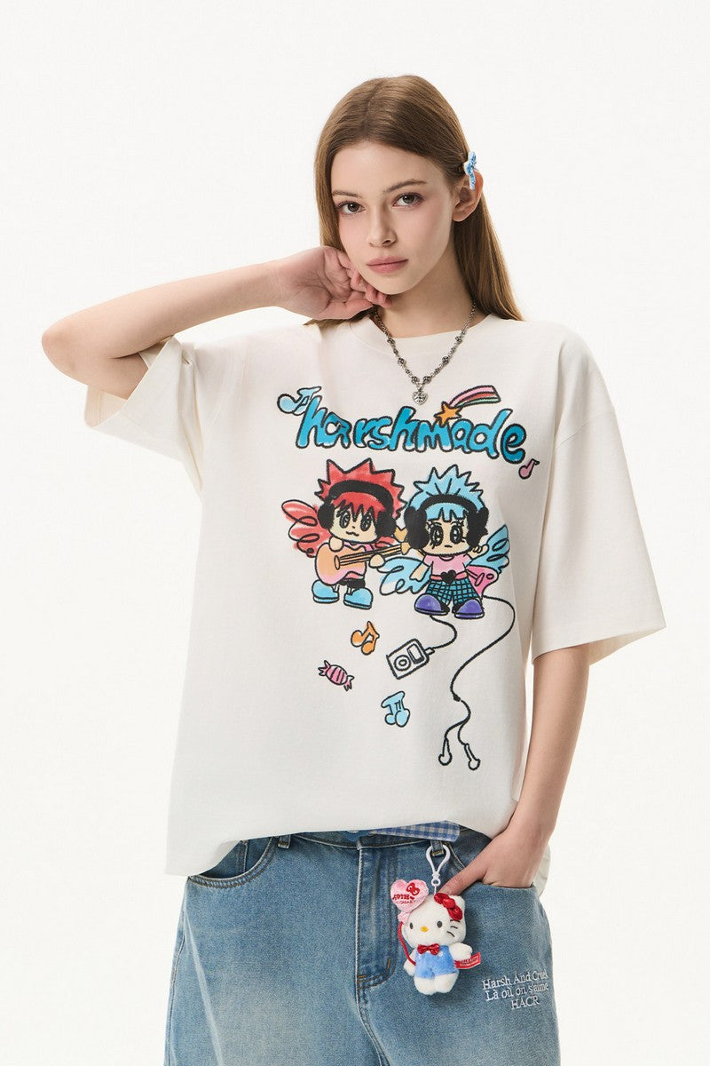 Y2K Graffiti Girl Tee