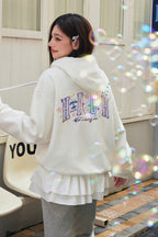 Unicorn Patch Embroidered Hoodie