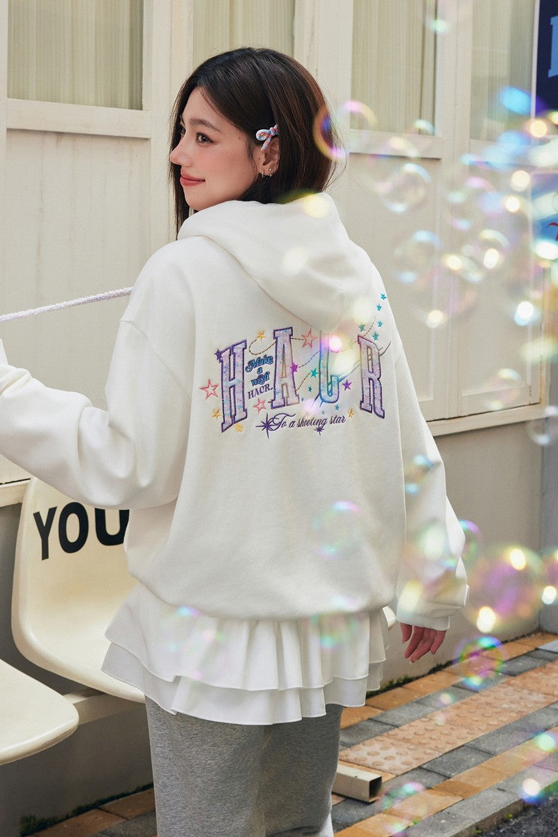 Unicorn Patch Embroidered Hoodie