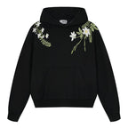 Green Wreath Cropped Hoodie