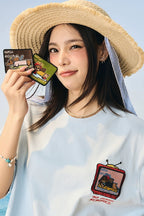 Velcro Dog Embroidery T-Shirt