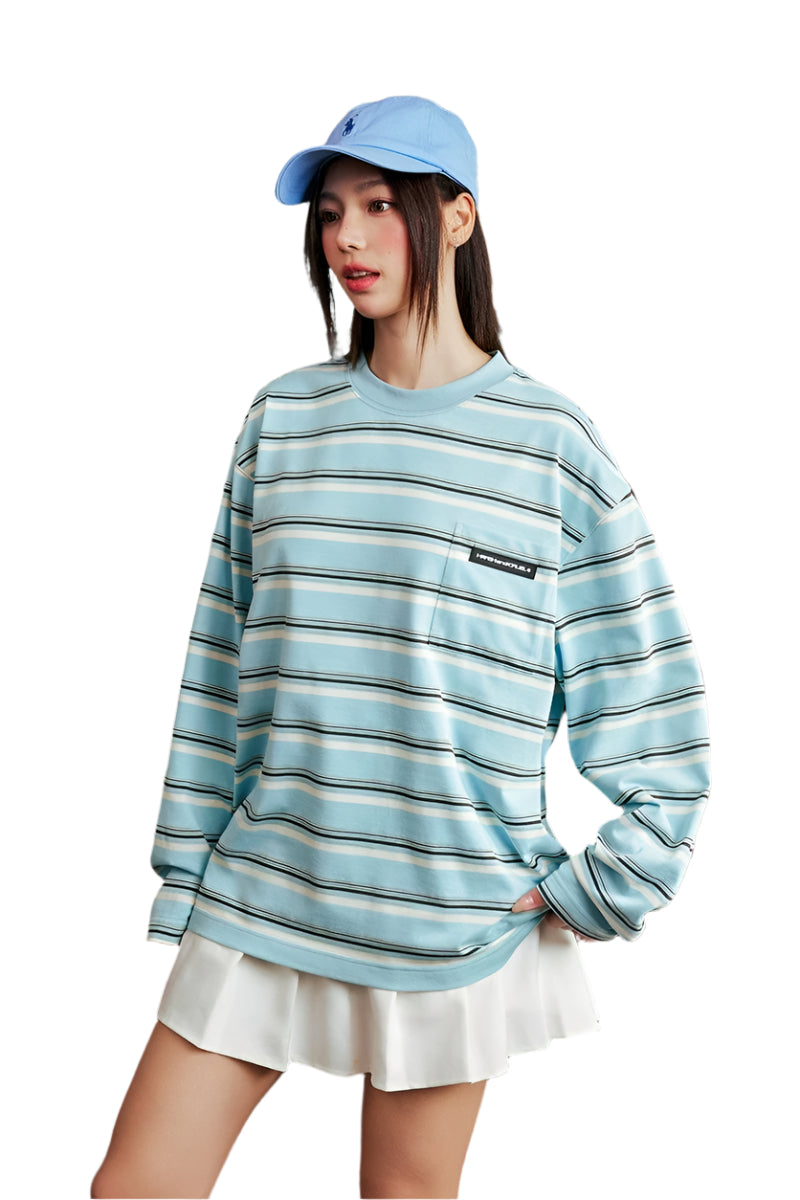 Striped Loose Fit L/S Tee