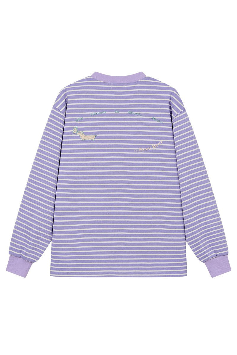 Nautical Stripe Embroidered Tee