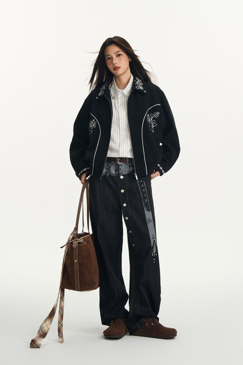Rose Beaded Patchwork Jacket