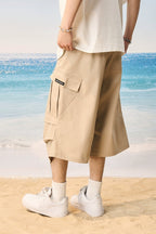 Pleated Pocket Utility Shorts