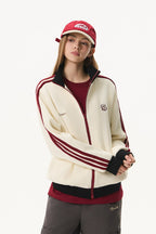 Embroidered Corn Puff Track Jacket