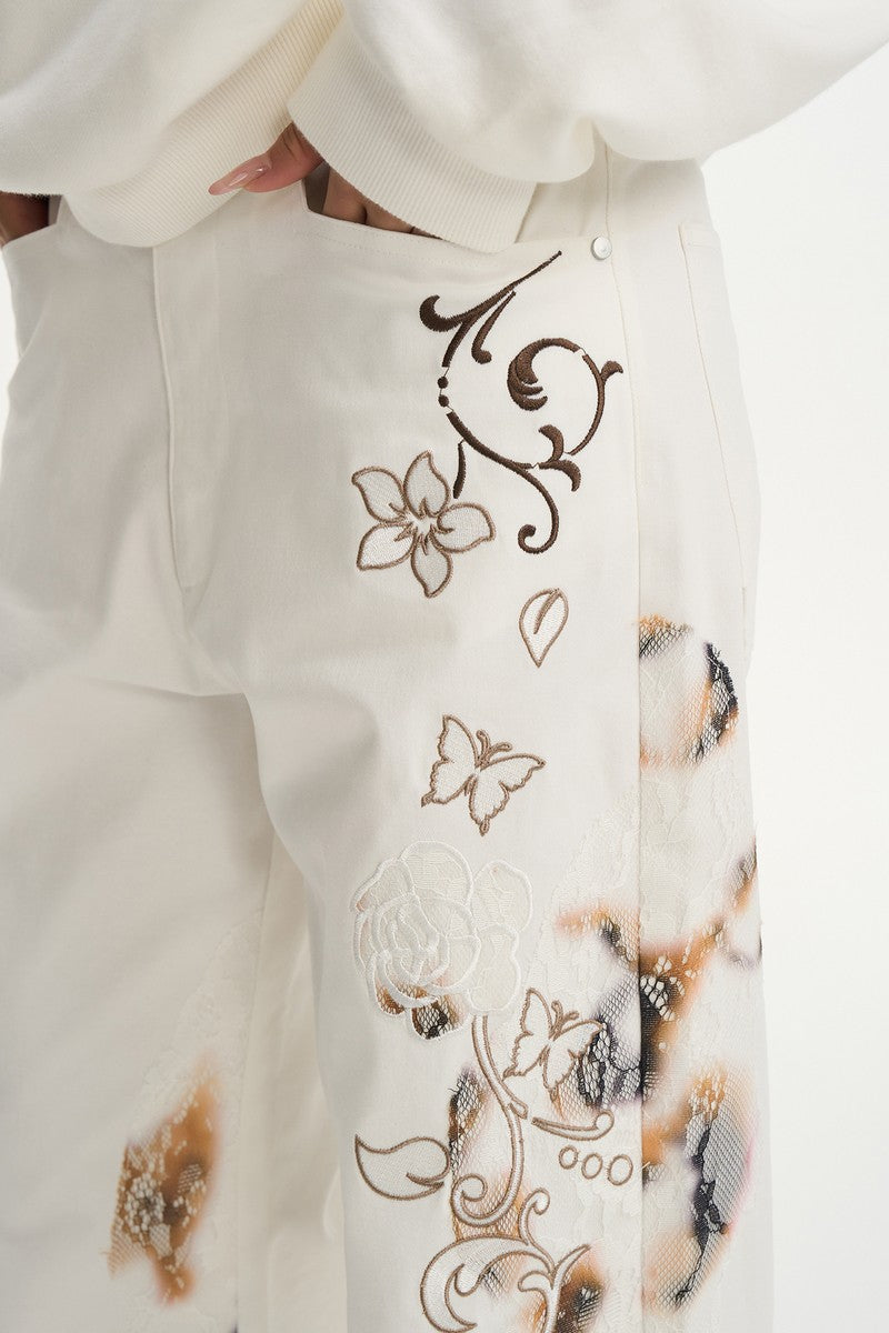 Burnt Lace Twill Logger Pants