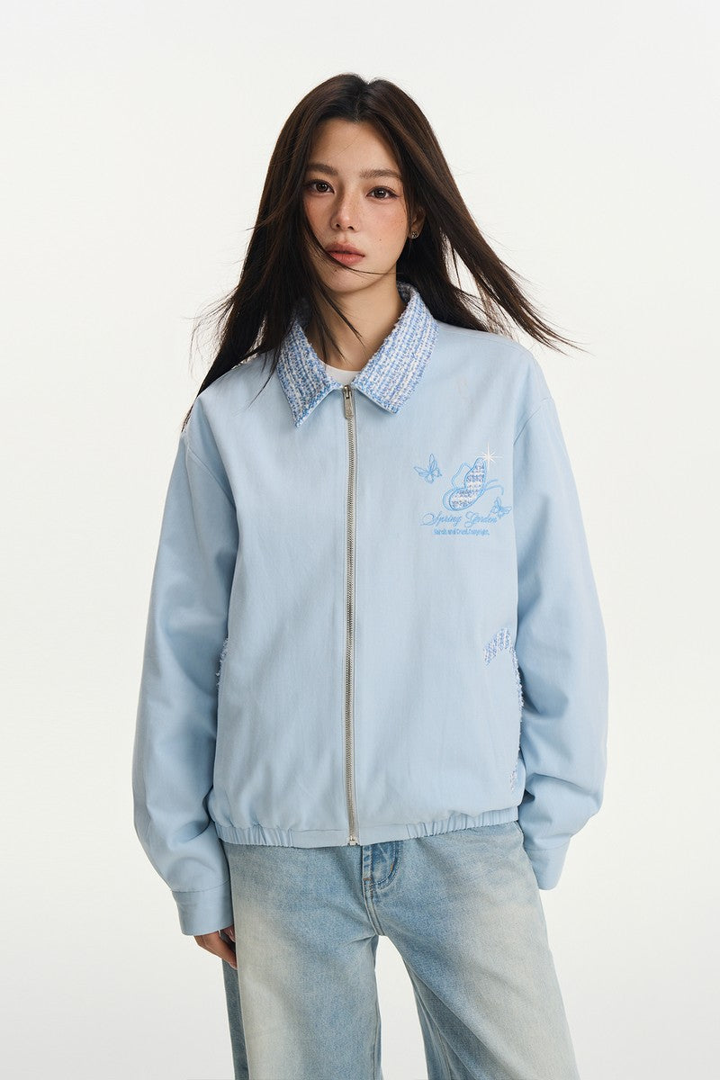 Butterfly Patchwork Collar Jacket