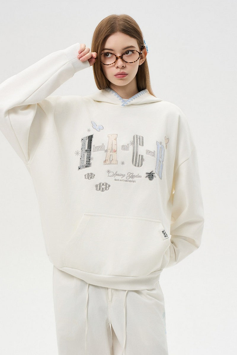 Lace Flower Shell Hoodie