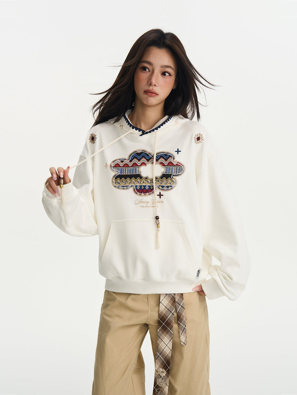 Floral Patchwork Hoodie