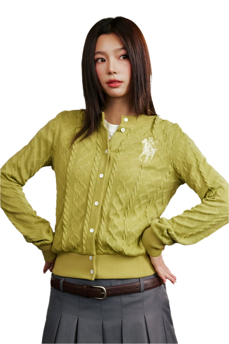 Cable Knit Slim Fit Cardigan