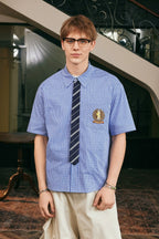Plaid Tie Layered Shirt