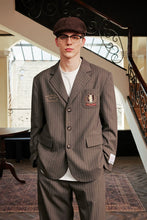 Load image into Gallery viewer, Retro Striped Embroidery Blazer
