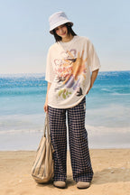 Watercolor Graffiti Mesh T-Shirt