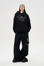 Detachable Drape Wide Leg Pants