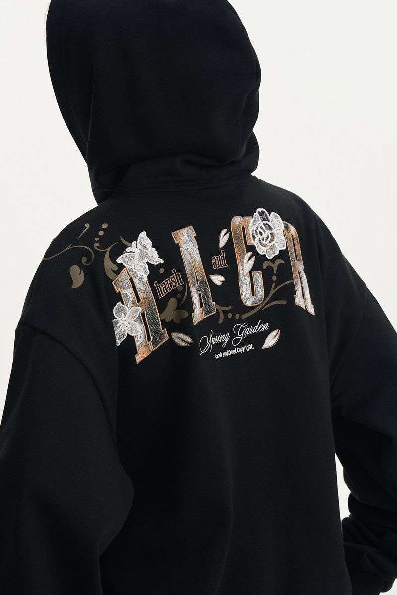 Burnt Lace Embroidered Hoodie