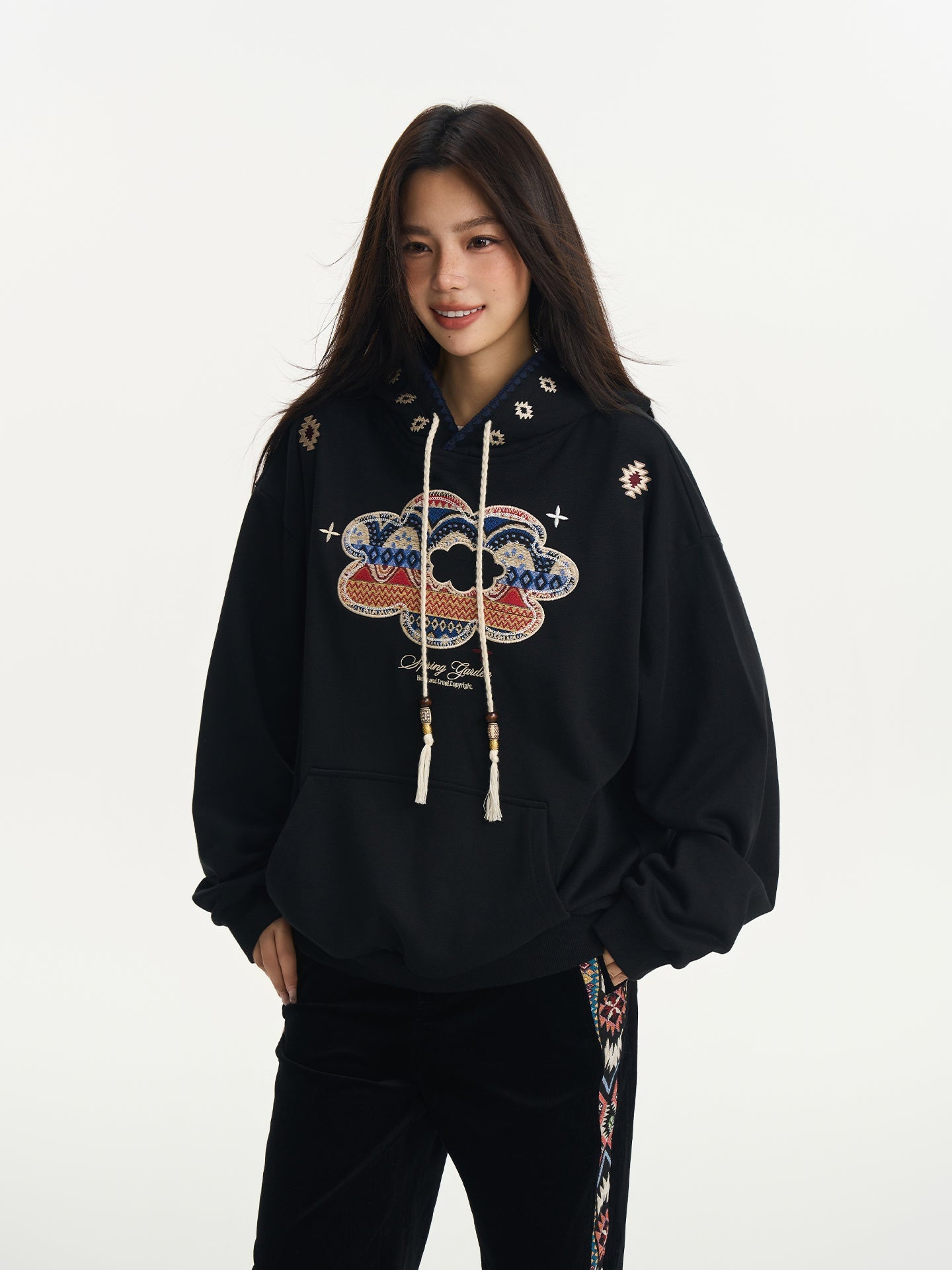 Floral Patchwork Hoodie