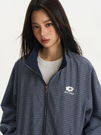Reversible Plaid Beaded Jacket