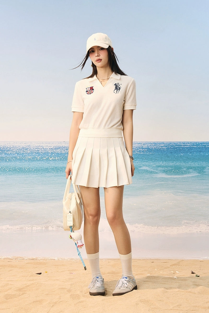 Textured Towel Fabric Polo Shirt