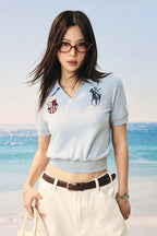 Textured Towel Fabric Polo Shirt