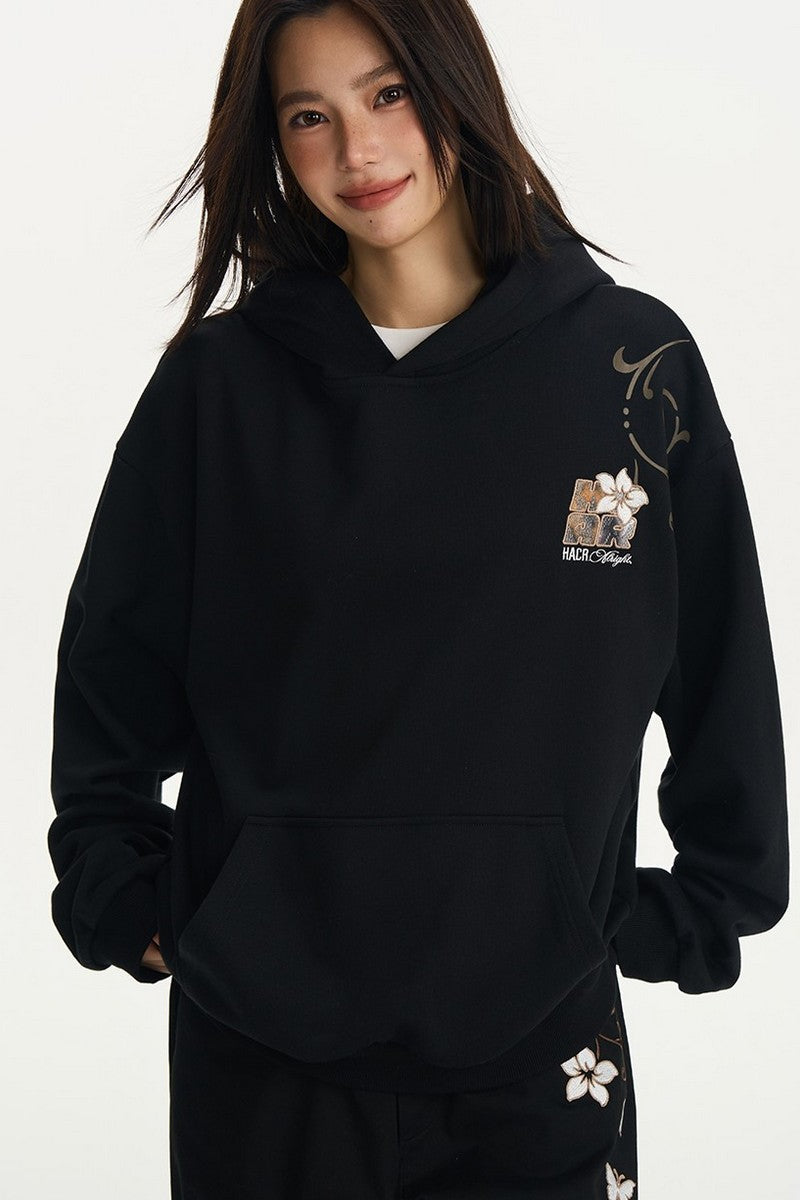 Burnt Lace Embroidered Hoodie
