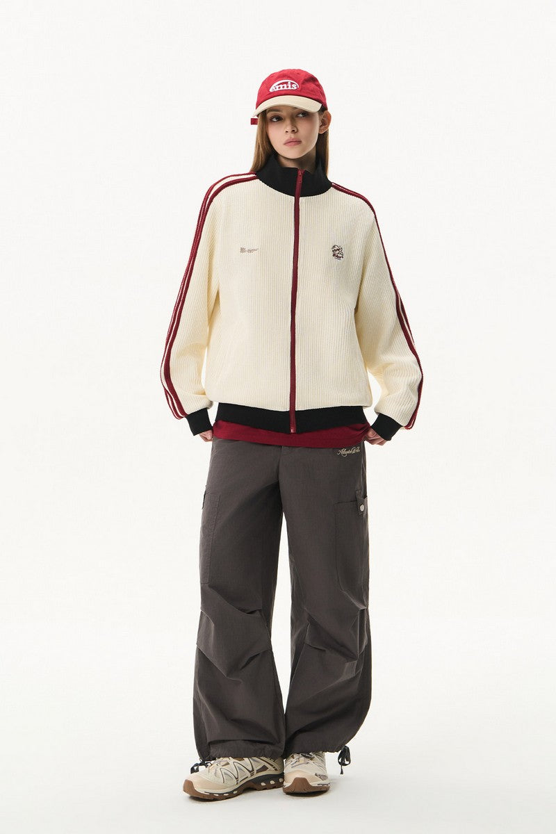 Embroidered Corn Puff Track Jacket