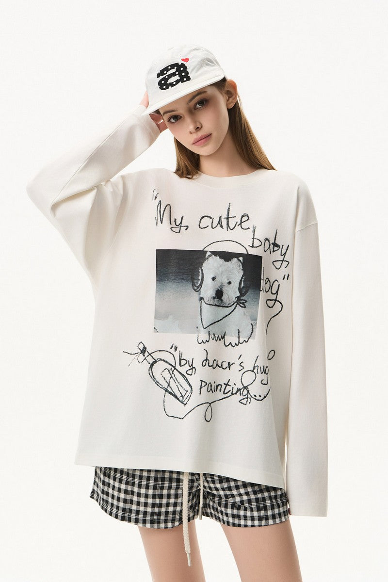 Graffiti Puppy Longsleeve Tee
