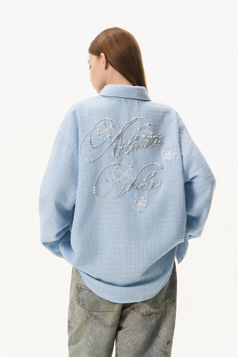 Beaded Embroidered Shirt Jacket