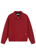 Floral Embroidery Cotton Harrington Jacket