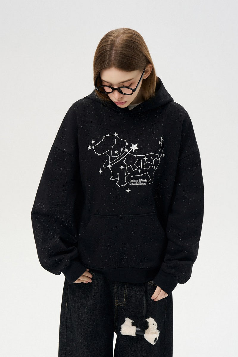 Glitter Star Dog Hoodie