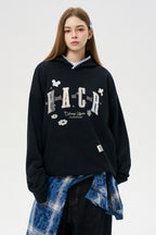 Lace Flower Shell Hoodie