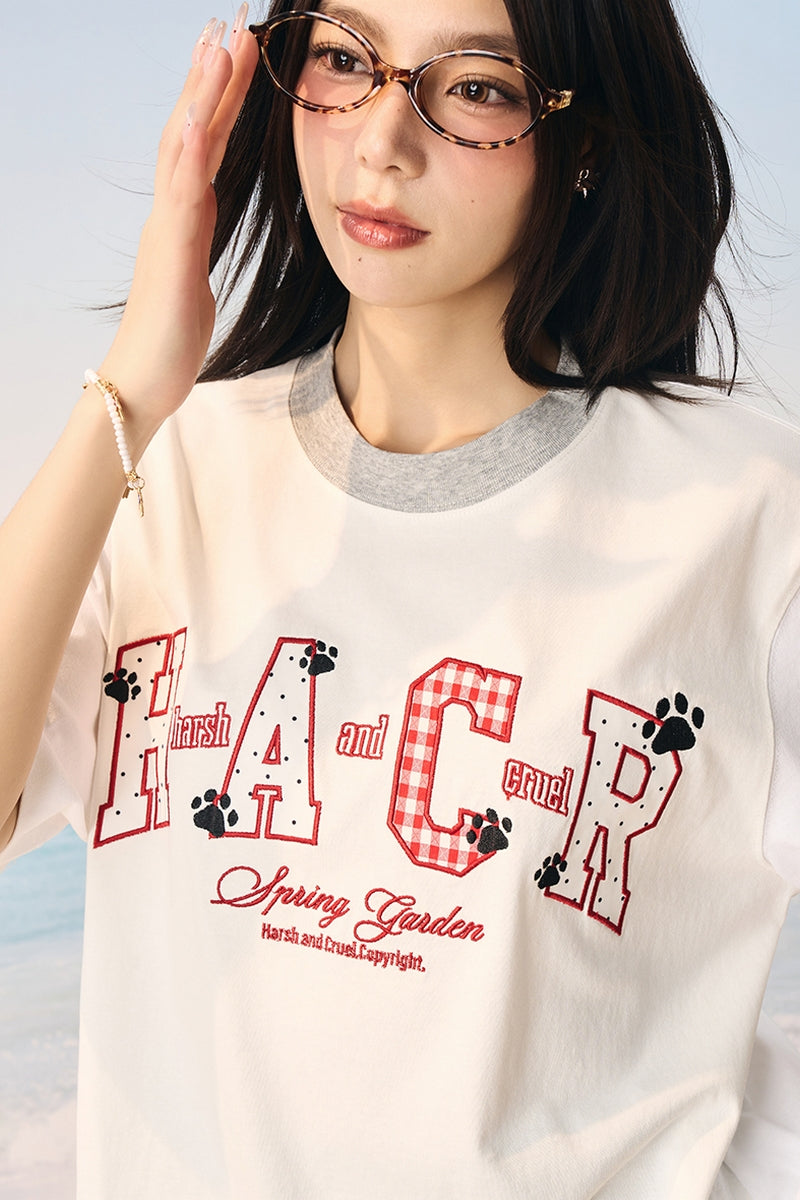 Dog Paw Patchwork T-Shirt