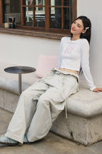 Floral Stamp Slim Fit Tee