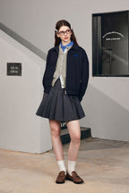 Floral Embroidery Cotton Harrington Jacket