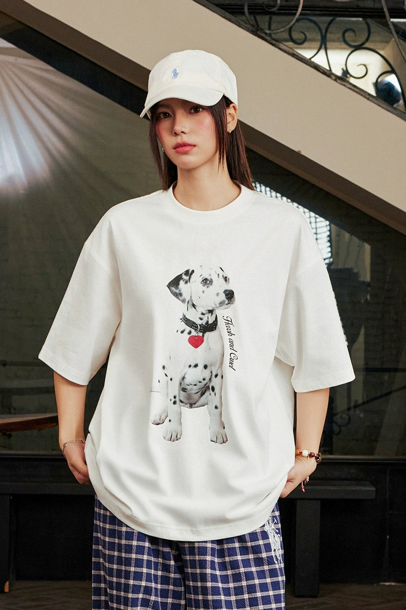 Dalmation Print Relaxed T-Shirt