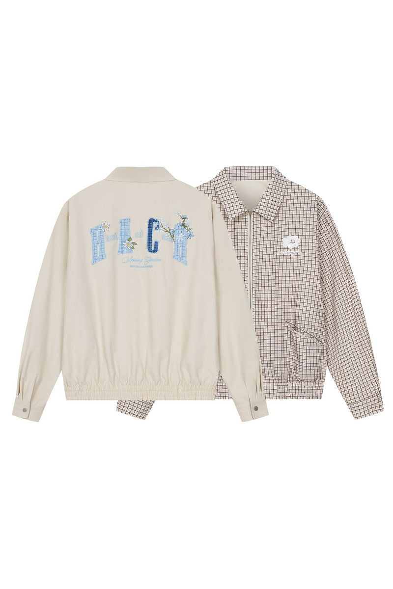 Reversible Embroidered Collar Jacket