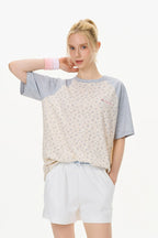 Floral Draped Raglan Tee