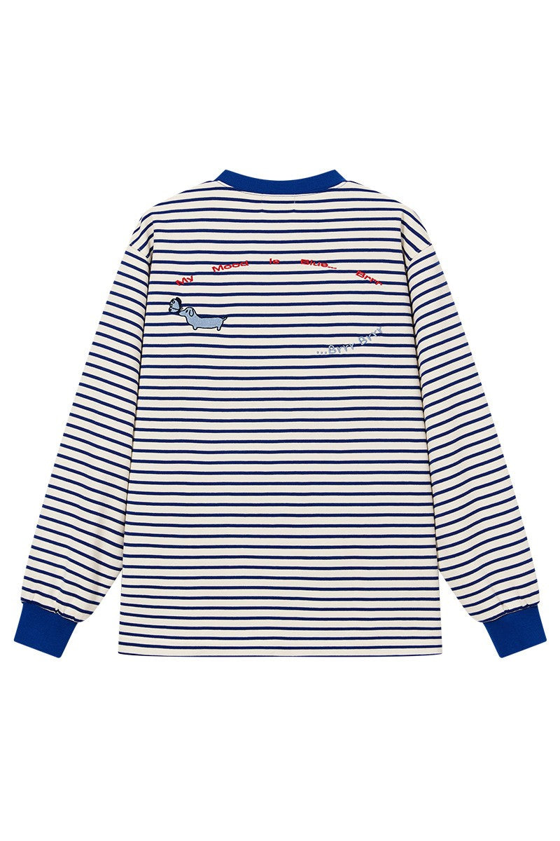Nautical Stripe Embroidered Tee