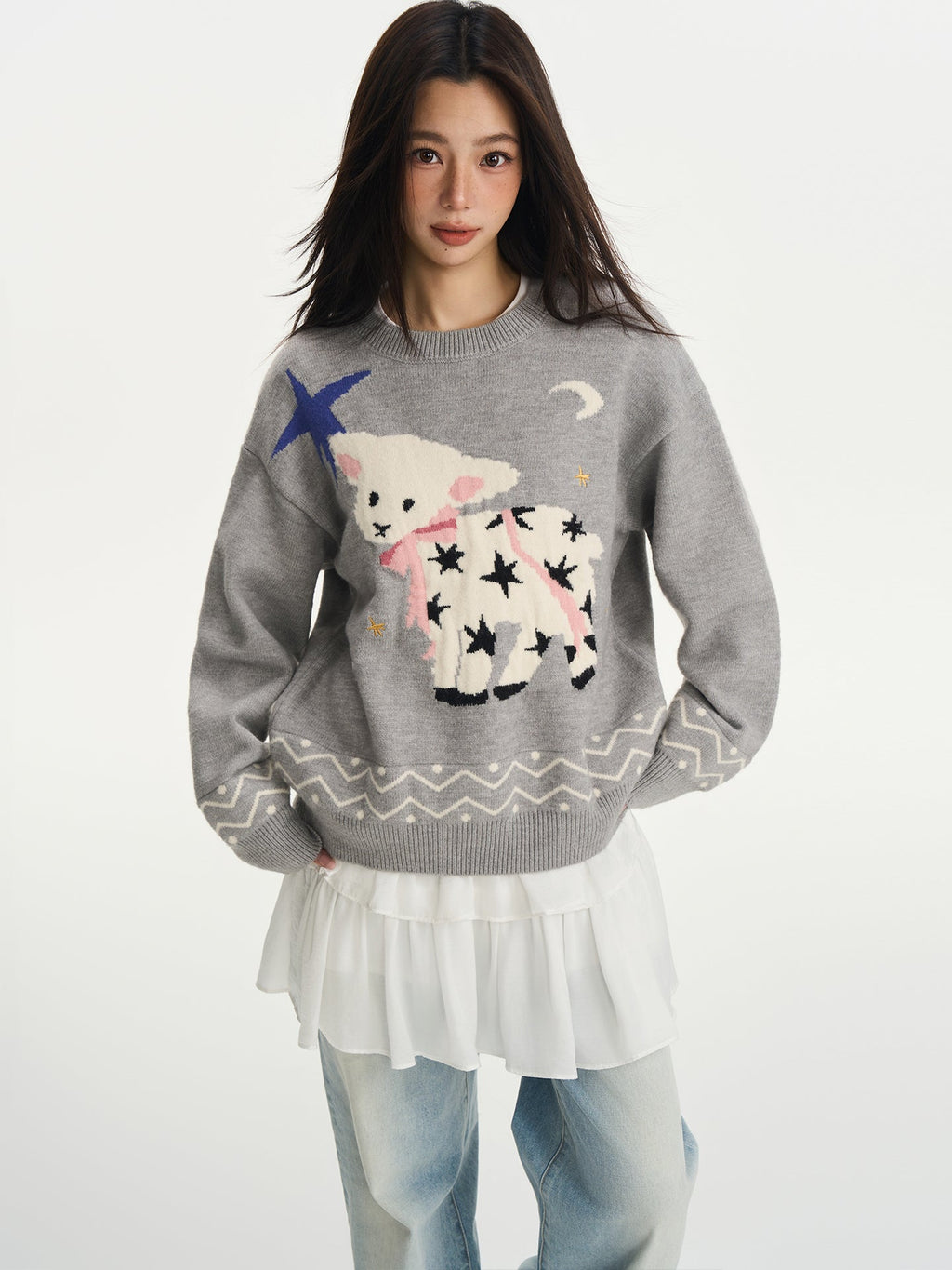 Star Sheep Crewneck Sweater