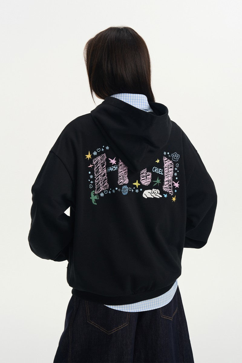 Hand Drawn Logo Graphic Hoodie