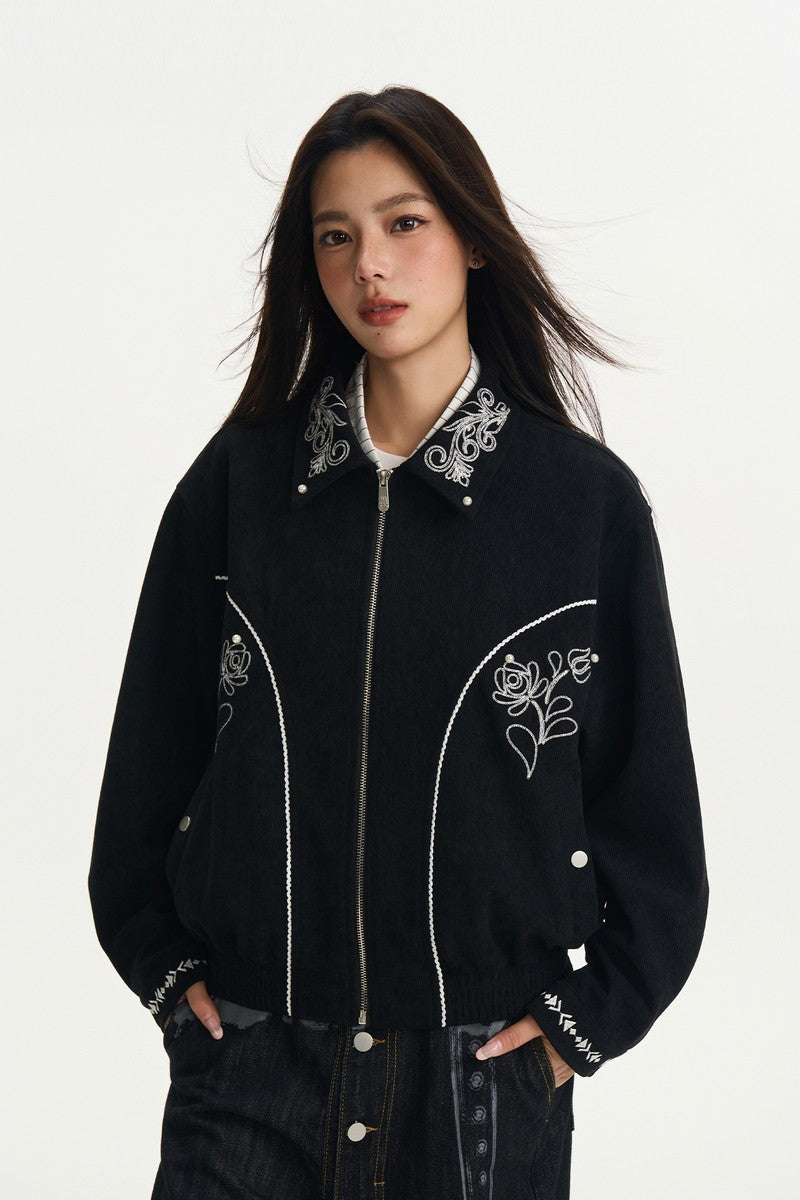 Rose Beaded Patchwork Jacket