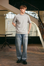 Ribbed Texture Base T-Shirt