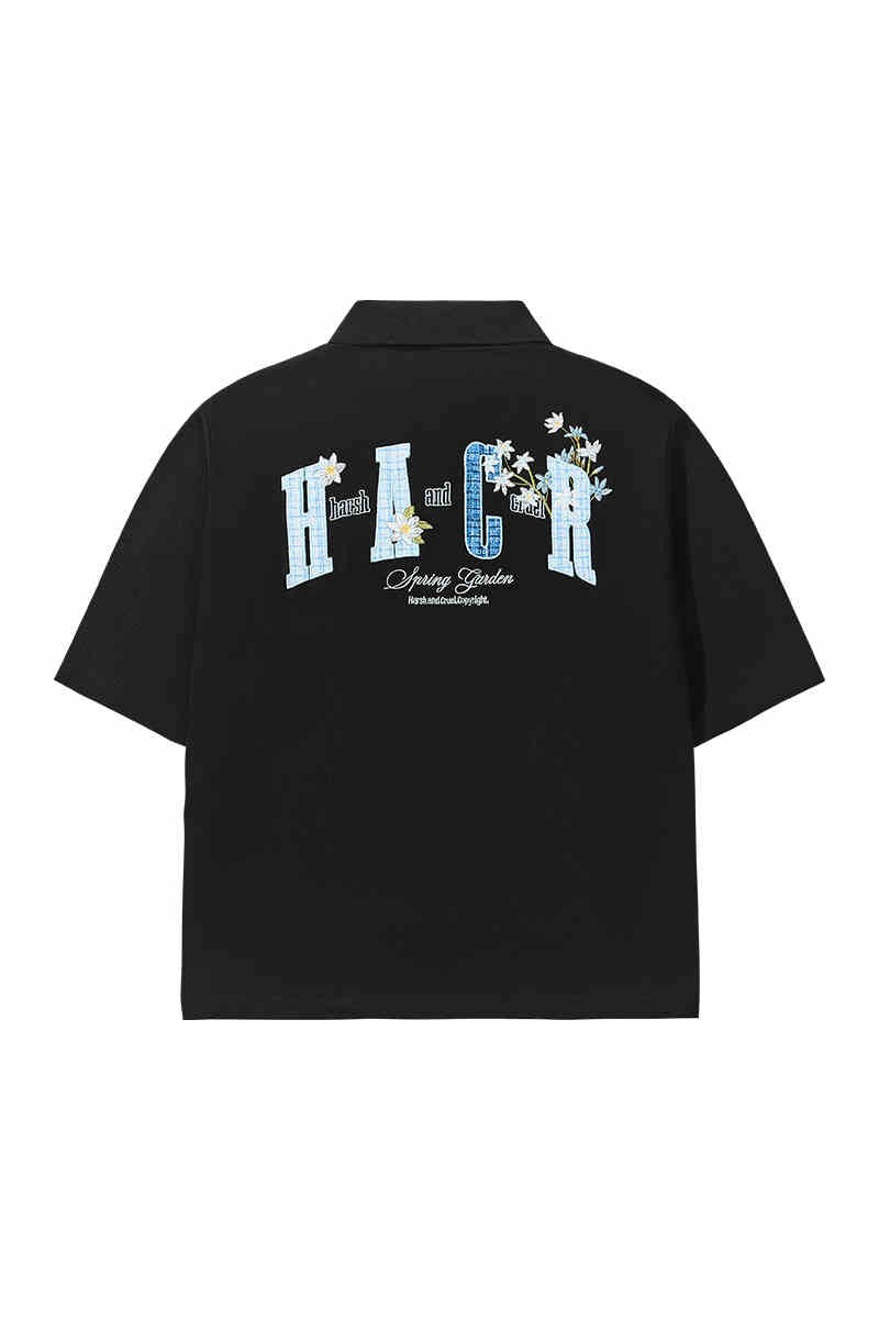 Bouclé Floral Patch Polo