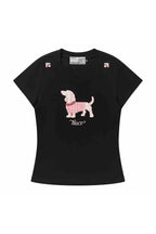 Bouclé Dog Embroidered Tee