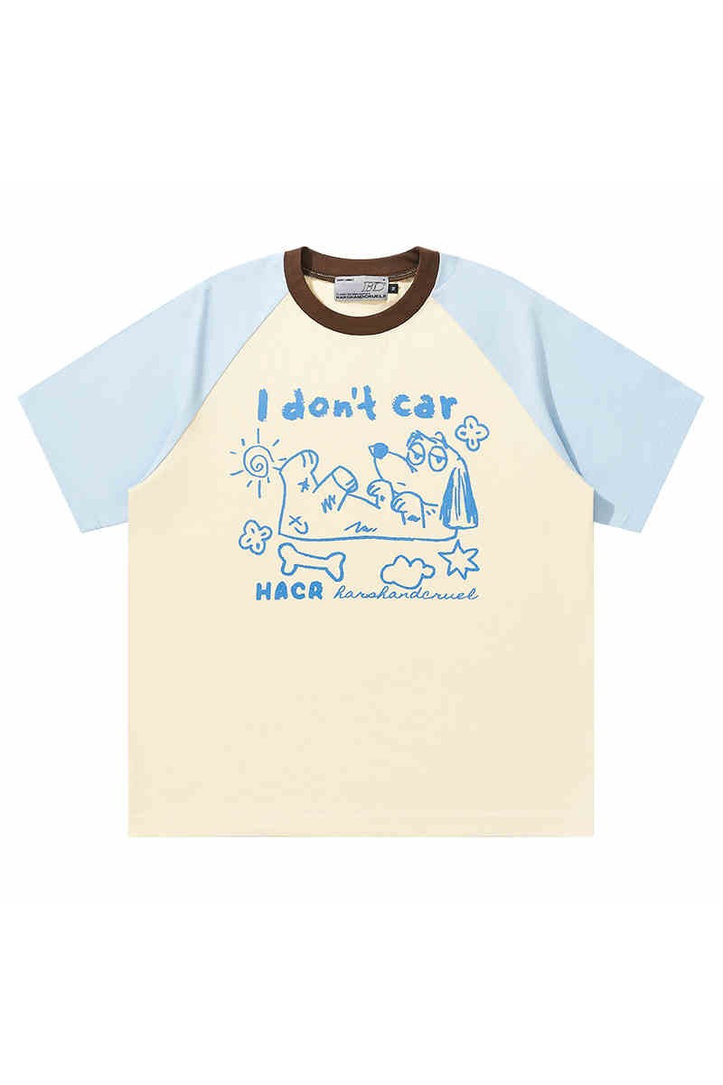 Pastel Dog Sketch Raglan Tee