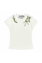 Floral Embroidered Slim Tee