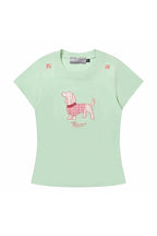 Bouclé Dog Embroidered Tee