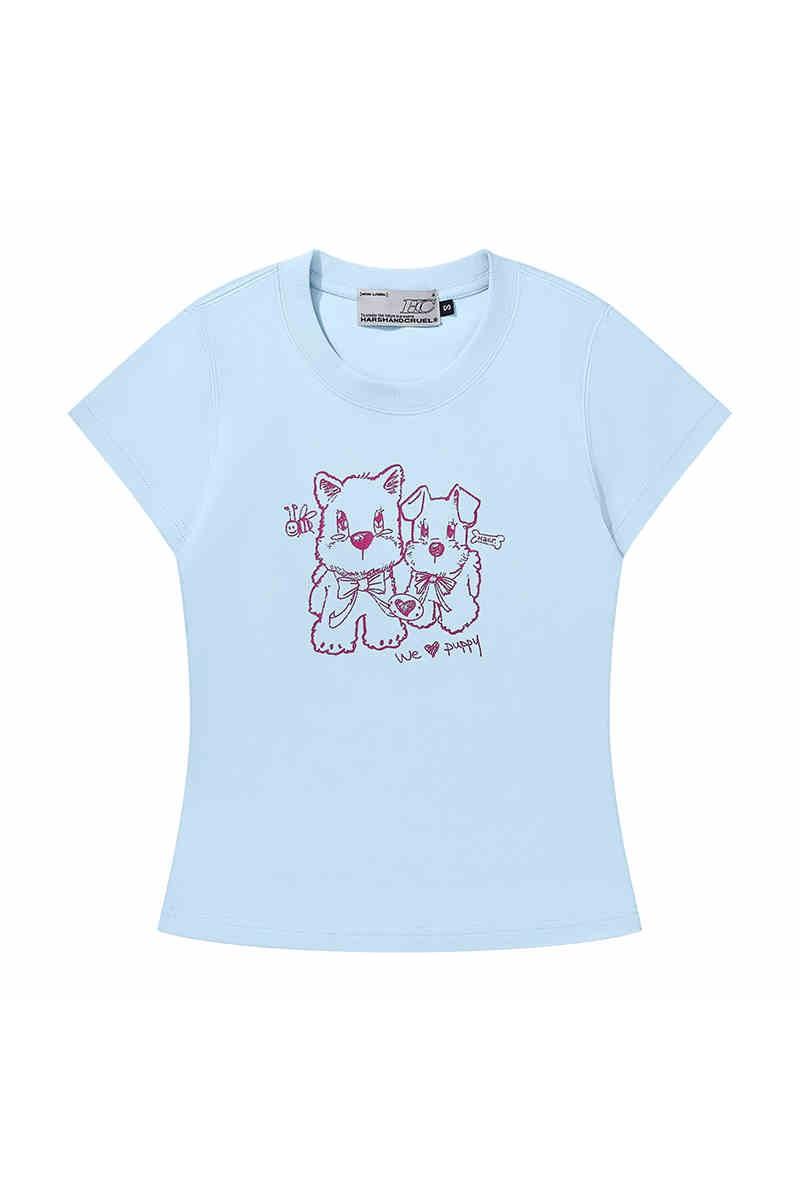 Playful Dog Graphic Tee