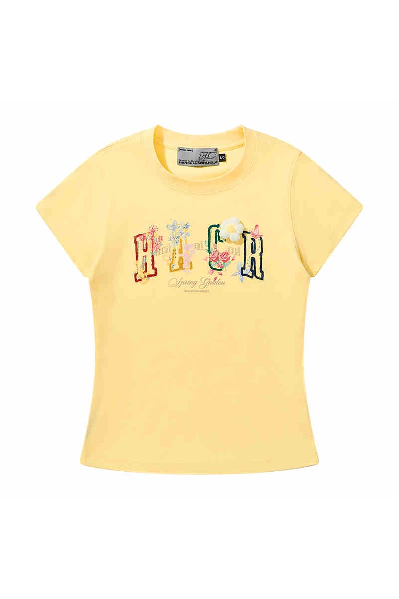 3D Yarn Flower Loose Tee