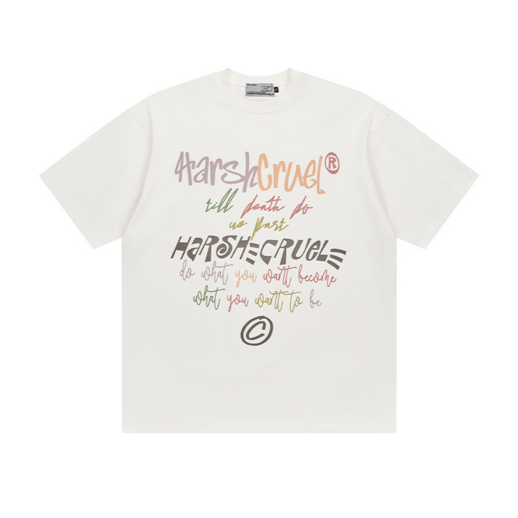 Handwritten Slogan Logo Printed Tee